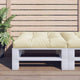 VidaXL Palletkussen 80x80x12 cm stof crèmekleurig