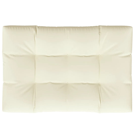 Vidaxl palletkussen 120x80x12 cm stof crèmekleurig