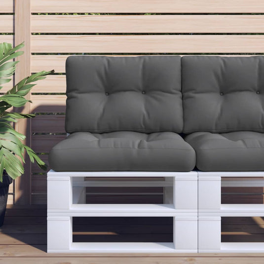 Vidaxl palletkussen 50x40x12 cm stof antracietkleurig