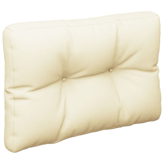 Vidaxl palletkussen 50x40x12 cm stof crèmekleurig
