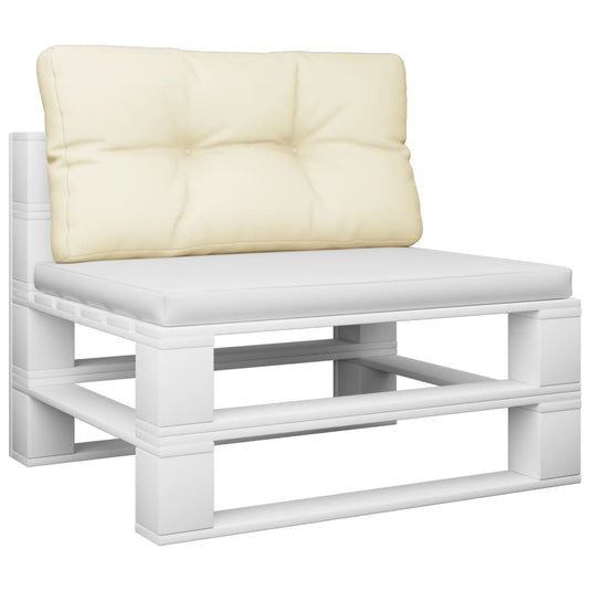 Vidaxl palletkussen 80x40x12 cm stof crèmekleurig