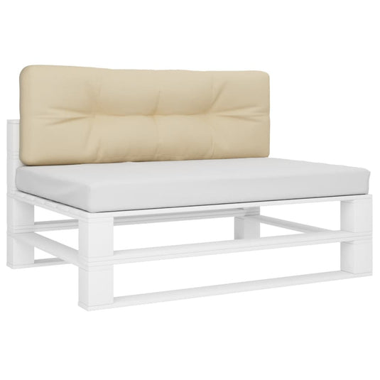 VidaXL Palletkussen 120x40x12 cm stof beige