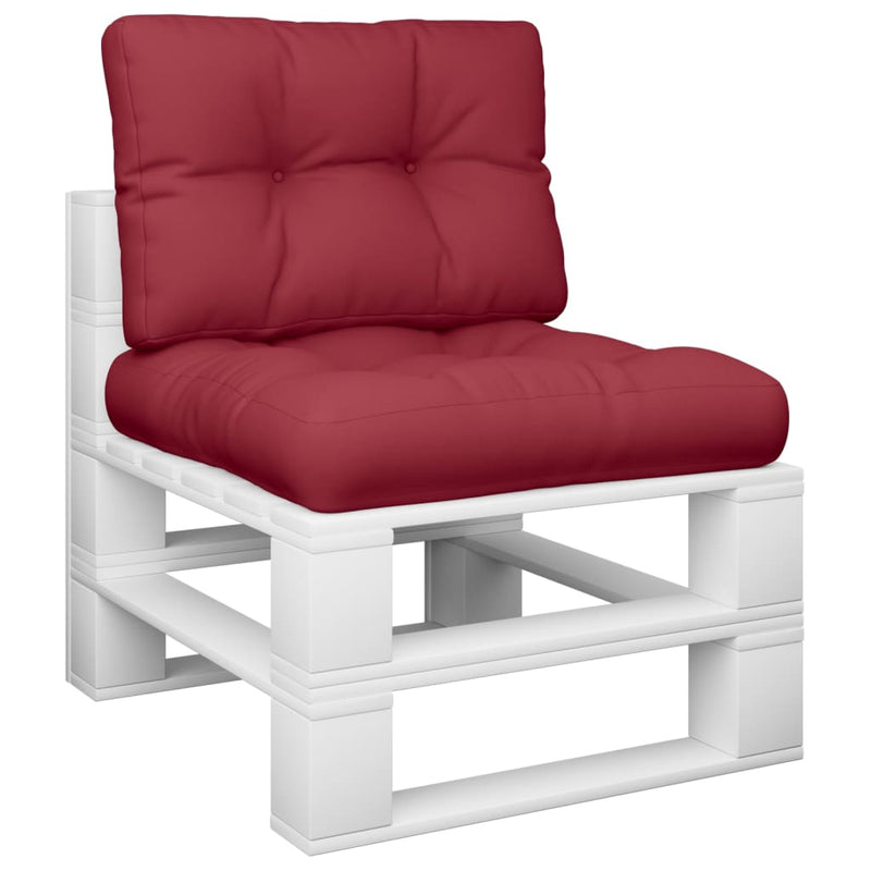 Load image into Gallery viewer, Vidaxl palletkussens 2 st stof wijnrood
