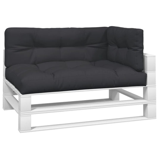 VidaXL Palletkussens 3 st stof zwart