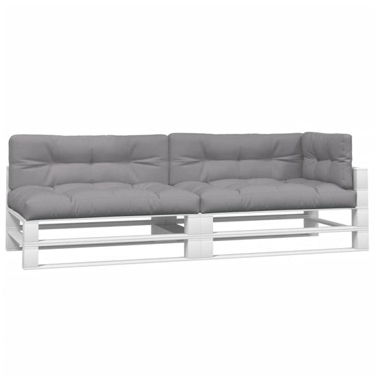 VidaXL Palletkussens 5 st stof grijs