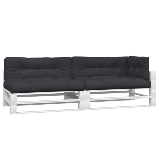 VidaXL Palletkussens 5 st stof zwart