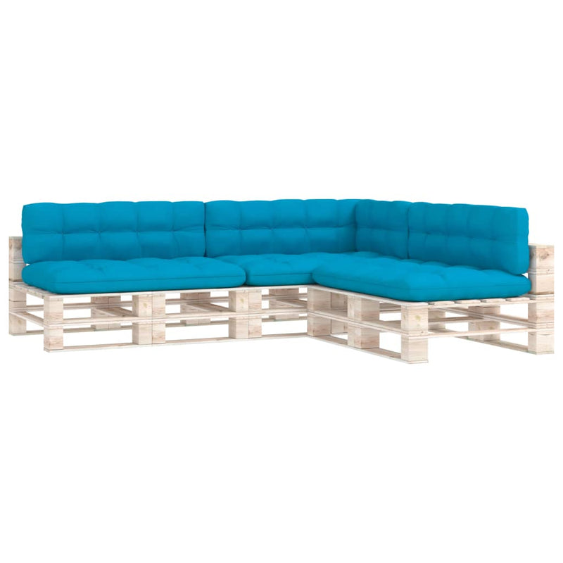 Load image into Gallery viewer, VidaXL Bankkussens pallet 7 st blauw
