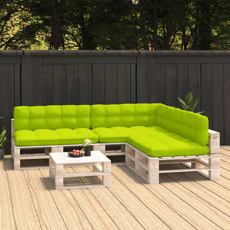 Load image into Gallery viewer, VidaXL Bankussens pallet 7 st heldergroen
