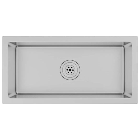 Vidaxl gootsteen handgemaakt roestvrij staal