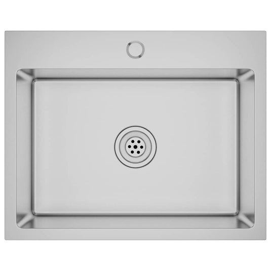 Vidaxl gootsteen handgemaakt roestvrij staal