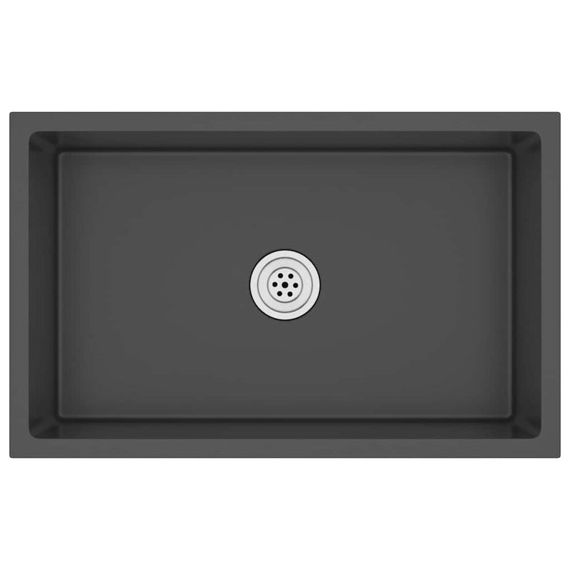 Load image into Gallery viewer, Vidaxl gootsteen handgemaakt roestvrij staal zwart
