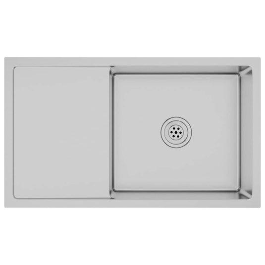 Vidaxl gootsteen handgemaakt roestvrij staal