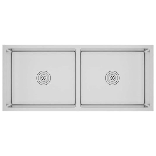 Vidaxl gootsteen handgemaakt roestvrij staal