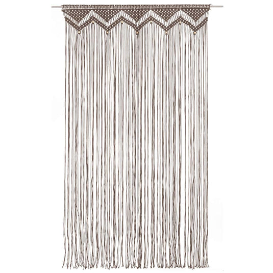 Vidaxl gordijn macramé 140x240 cm katoen taupe