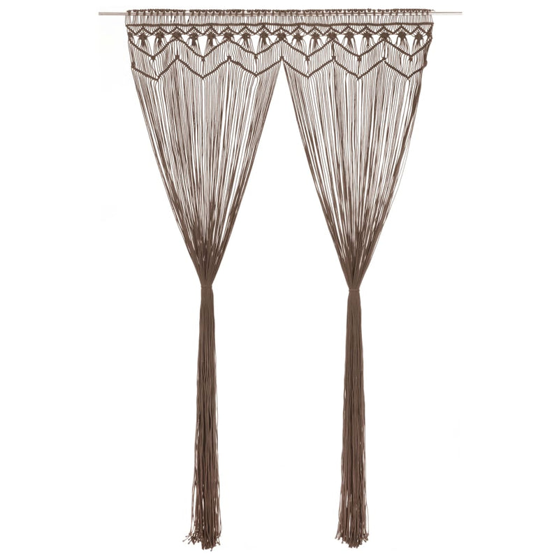 Load image into Gallery viewer, Vidaxl gordijn macramé 140x240 cm katoen taupe
