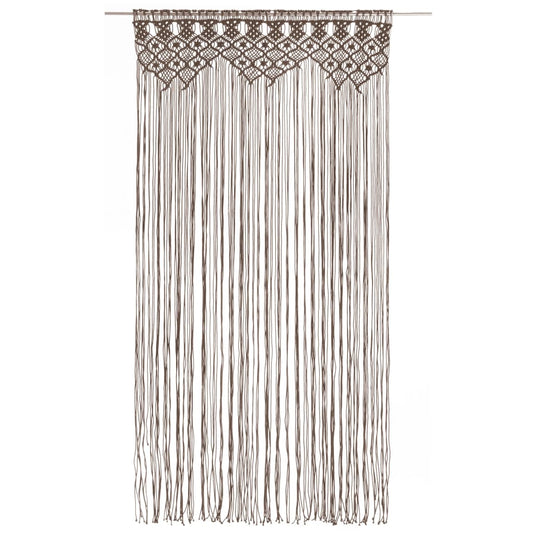 Vidaxl gordijn macramé 140x240 cm katoen taupe