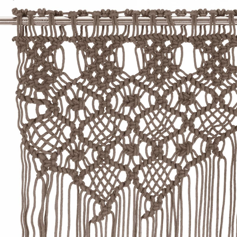 Load image into Gallery viewer, Vidaxl gordijn macramé 140x240 cm katoen taupe
