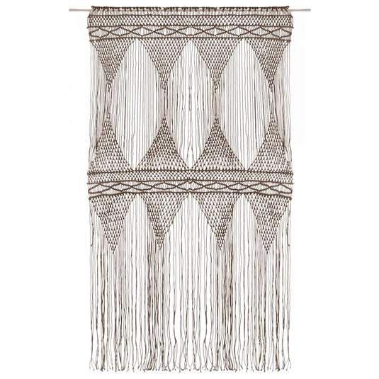 Vidaxl gordijn macramé 140x240 cm katoen taupe