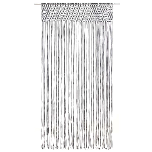Vidaxl gordijn macramé 140x240 cm katoen antraciet