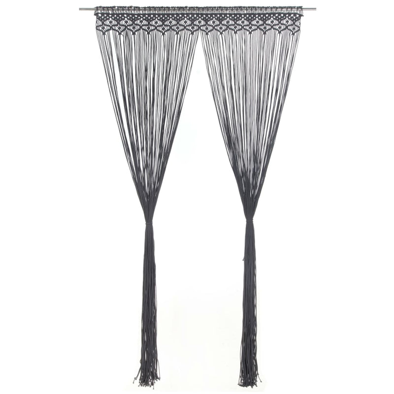 Load image into Gallery viewer, Vidaxl gordijn macramé 140x240 cm katoen antraciet
