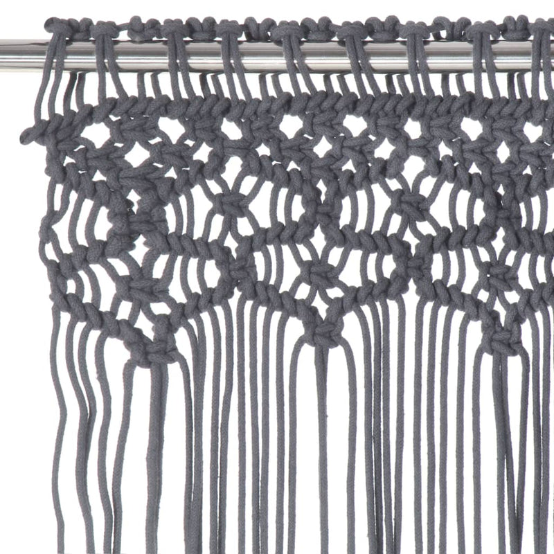 Load image into Gallery viewer, Vidaxl gordijn macramé 140x240 cm katoen antraciet
