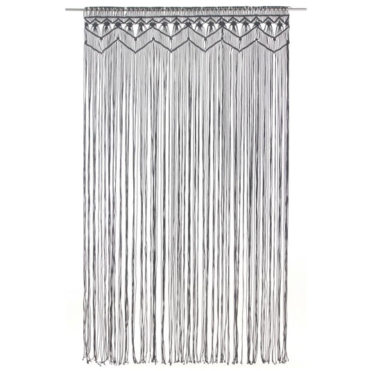 Vidaxl gordijn macramé 140x240 cm katoen antraciet
