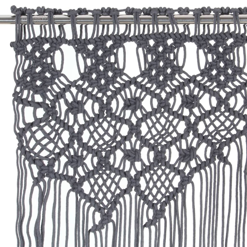 Load image into Gallery viewer, Vidaxl gordijn macramé 140x240 cm katoen antraciet
