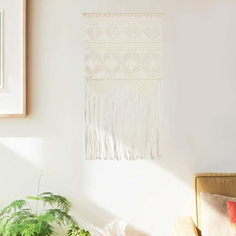 Load image into Gallery viewer, Vidaxl wandhanger macramé 40x80 cm katoen
