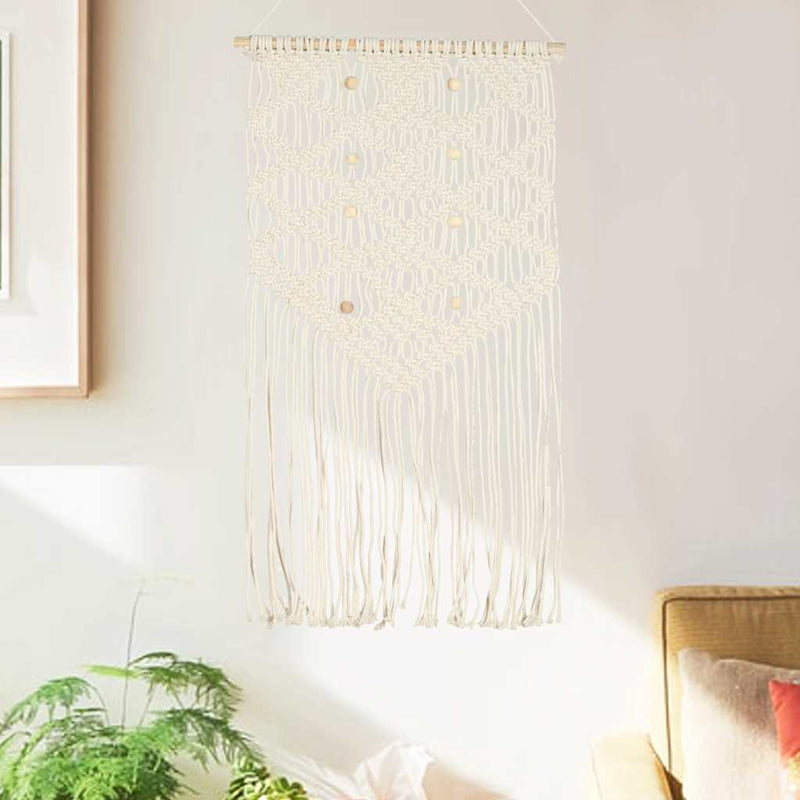Afbeelding laden in galerijviewer, Vidaxl wandhanger macramé 40x80 cm katoen
