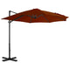 Vidaxl zweefparasol met aluminium paal 300 cm terracottakleurig