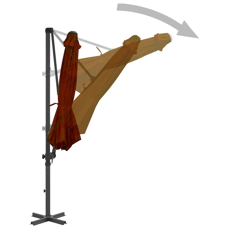Chargez l'image dans la visionneuse de la galerie, Vidaxl zweefparasol met aluminium paal 300 cm terracottakleurig
