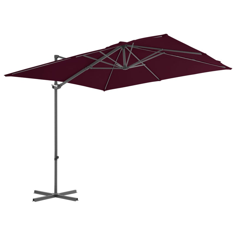 Load image into Gallery viewer, Vidaxl zweefparasol met stalen paal 250x250 cm bordeauxrood
