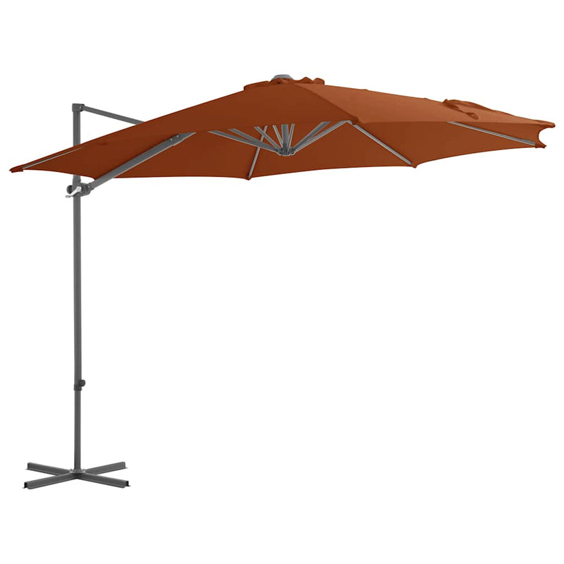 ギャラリービューアに画像をロードする, Vidaxl zweefparasol met stalen paal 300 cm terracottakleurig
