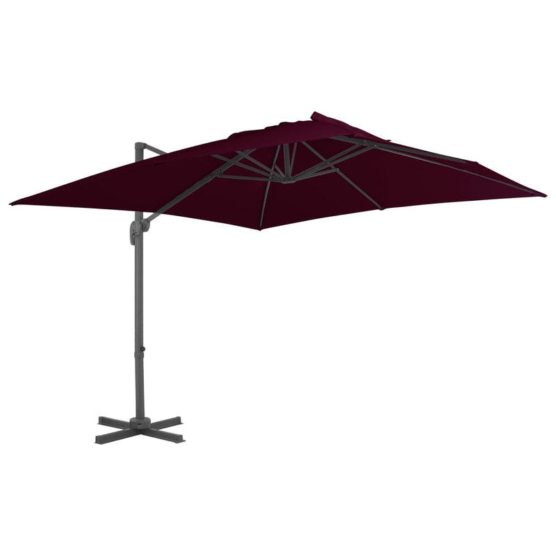 Load image into Gallery viewer, Vidaxl zweefparasol met aluminium paal 300x300 cm bordeauxrood
