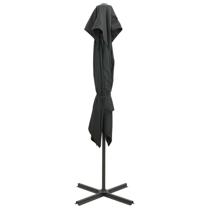 Load image into Gallery viewer, VidaXL Zweefparasol met dubbel dak 250x250 cm antracietkleurig
