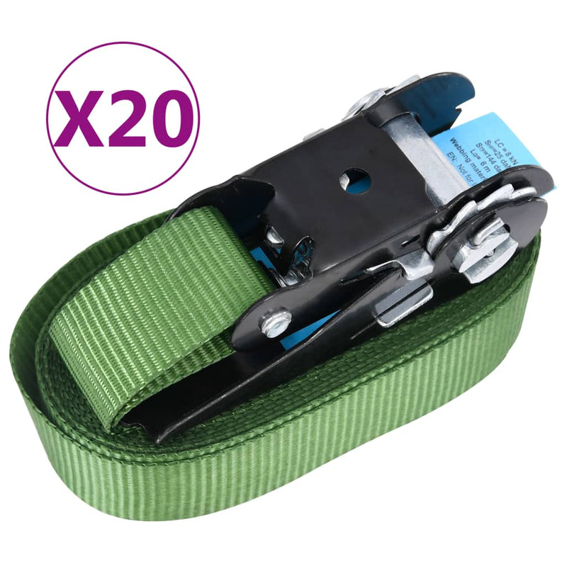 ギャラリービューアに画像をロードする, Vidaxl spanbanden 20 st 800 dan 6 m groen
