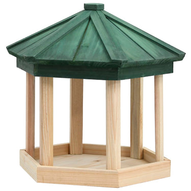 Vidaxl vogelvoeder achthoekig 33x30 cm massief vurenhout