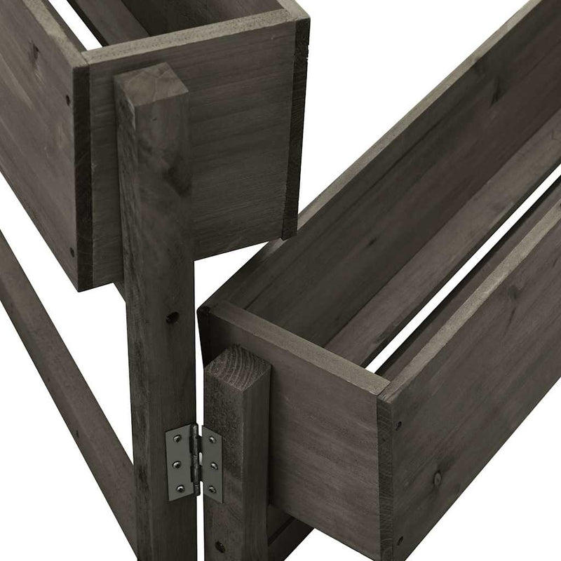 Load image into Gallery viewer, Vidaxl plantenbak inklapbaar 60x14x75 cm massief vurenhout grijs
