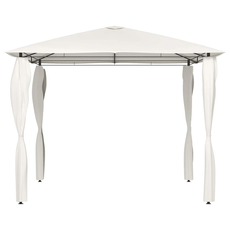 Load image into Gallery viewer, Vidaxl prieel met paalhoezen 160 g m² 3x3x2,6 m crèmekleurig
