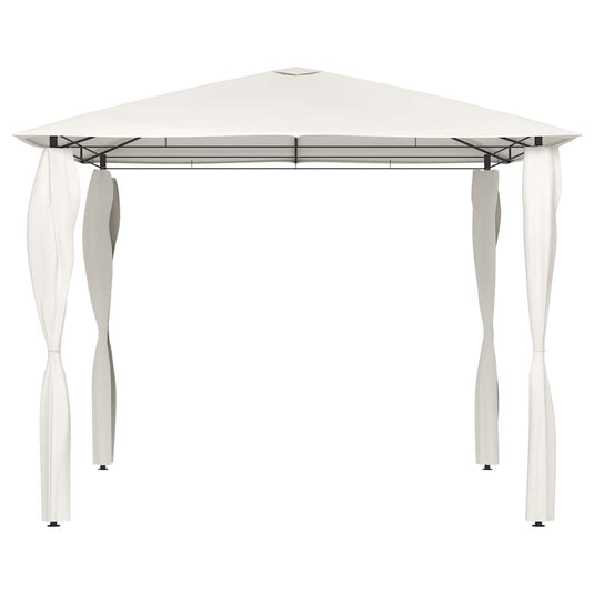 Vidaxl prieel met paalhoezen 160 g m² 3x3x2,6 m crèmekleurig