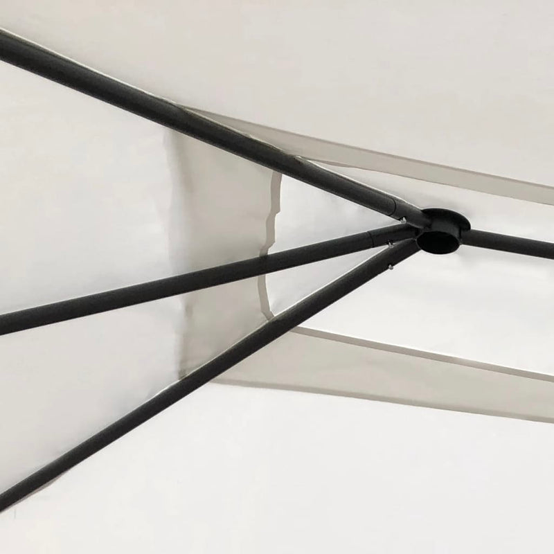 Afbeelding laden in galerijviewer, Vidaxl prieel met paalhoezen 160 g m² 3x4x2,6 m crèmekleurig
