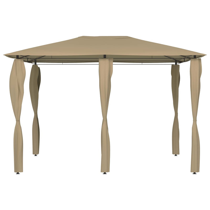 Load image into Gallery viewer, Vidaxl prieel met paalhoezen 160 g m² 3x4x2,6 m taupe
