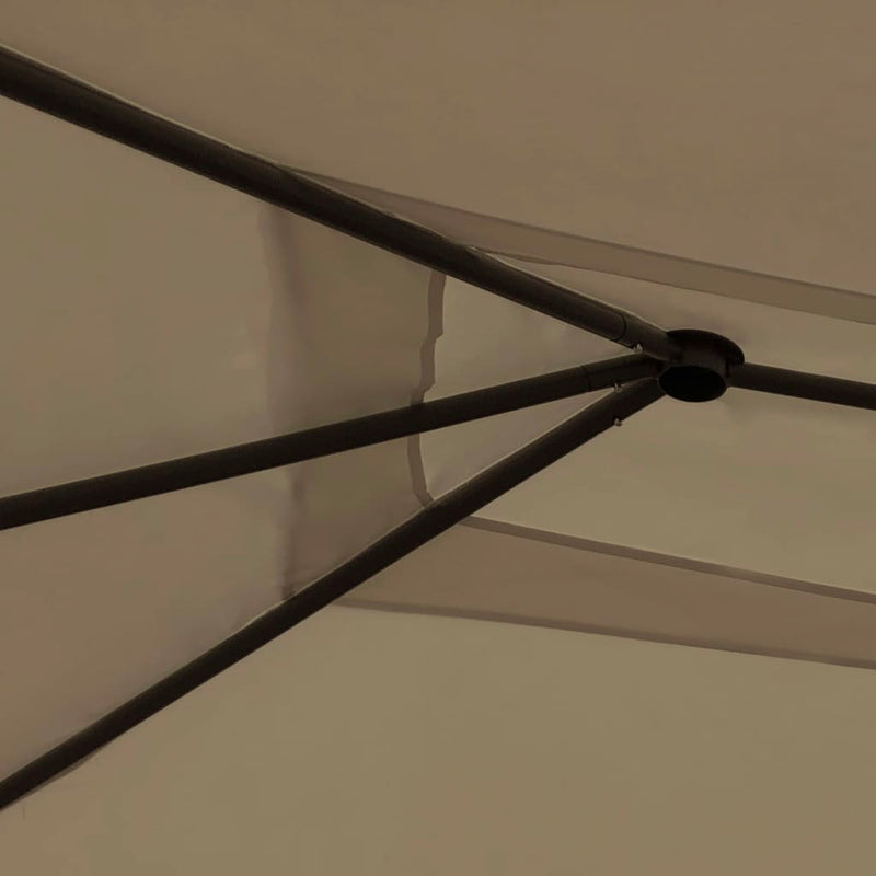 Load image into Gallery viewer, Vidaxl prieel met paalhoezen 160 g m² 3x4x2,6 m taupe
