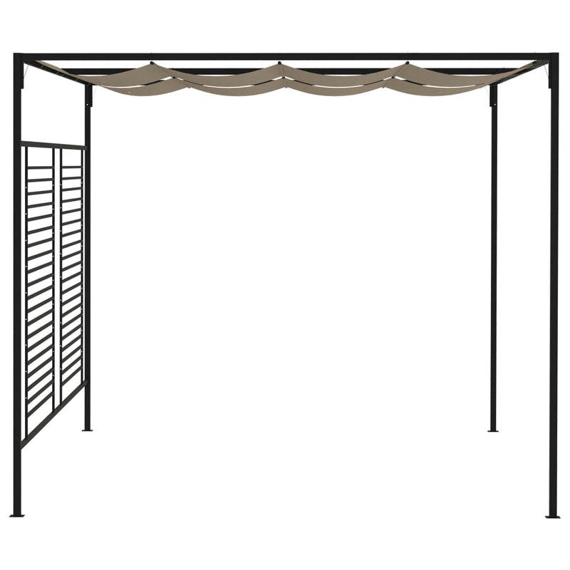 Load image into Gallery viewer, VidaXL Prieel met uittrekbaar dak 180 g m² 3x4x2,3 m taupe
