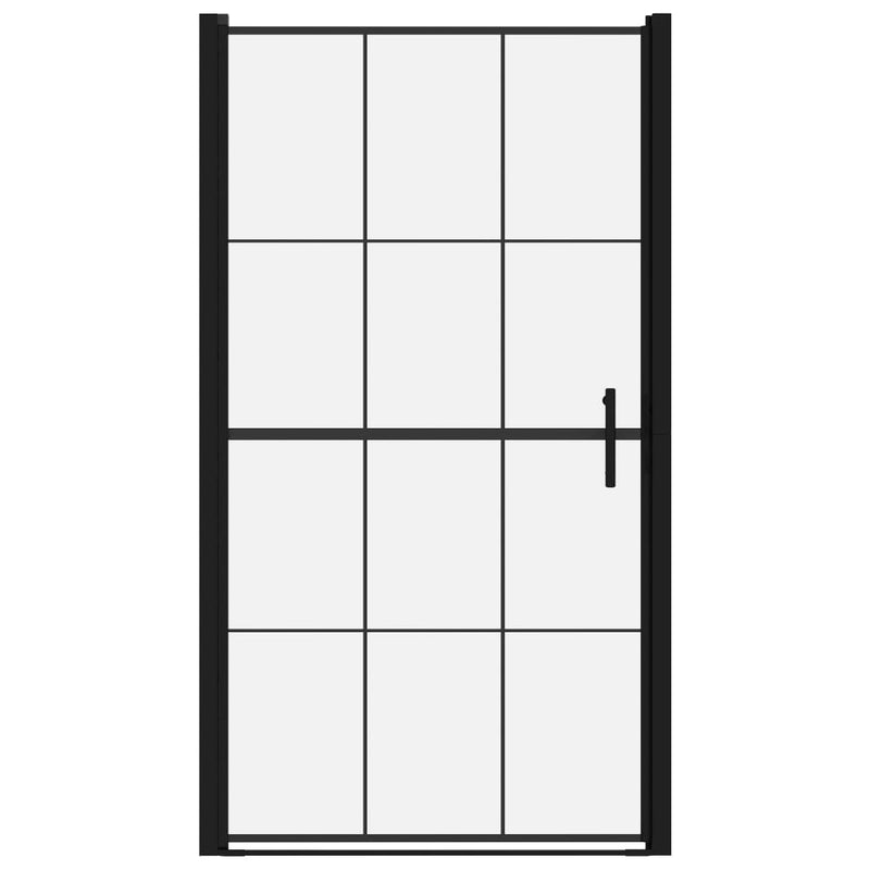 Load image into Gallery viewer, Vidaxl douchedeur 100x178 cm gehard glas zwart
