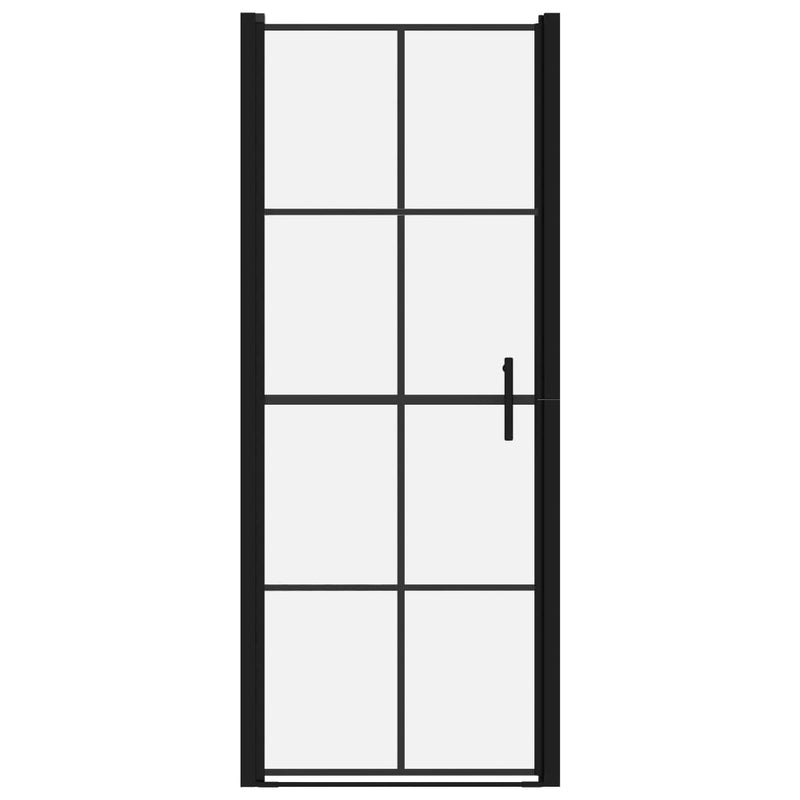 Load image into Gallery viewer, Vidaxl douchedeuren 81x195 cm gehard glas zwart
