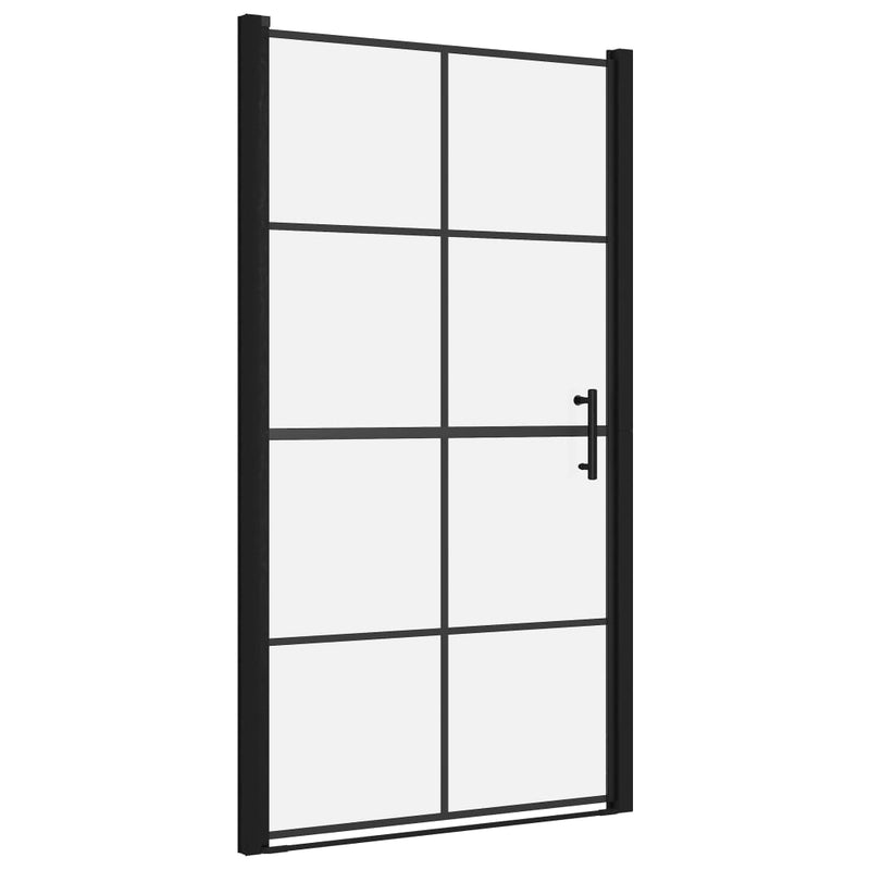Load image into Gallery viewer, Vidaxl douchedeur 100x178 cm gehard glas zwart
