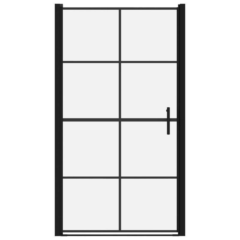 Load image into Gallery viewer, Vidaxl douchedeur 100x178 cm gehard glas zwart
