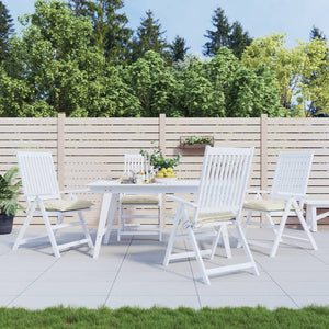 VidaXL Stoelkussens 4 st 50x50x7 cm oxford stof crèmewit
