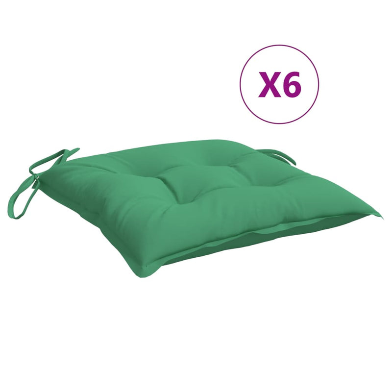 Load image into Gallery viewer, VidaXL Stoelkussens 6 st 50x50x7 cm oxford stof groen
